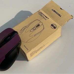 TeckNet Purple and Black Wireless Mouse